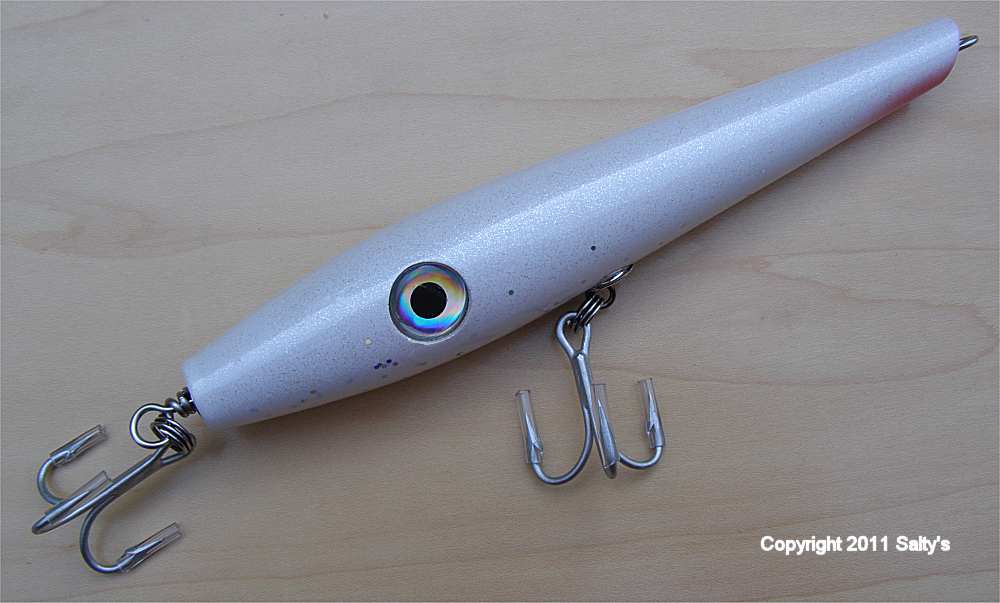 Saltwater Pencil Popper wooden lures and plugs for large stripers and